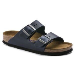 BIRKENSTOCK ARIZONA SOFT FOOTBED OILED LEATHER SANDALS IN BLUE 37 EU 6 US